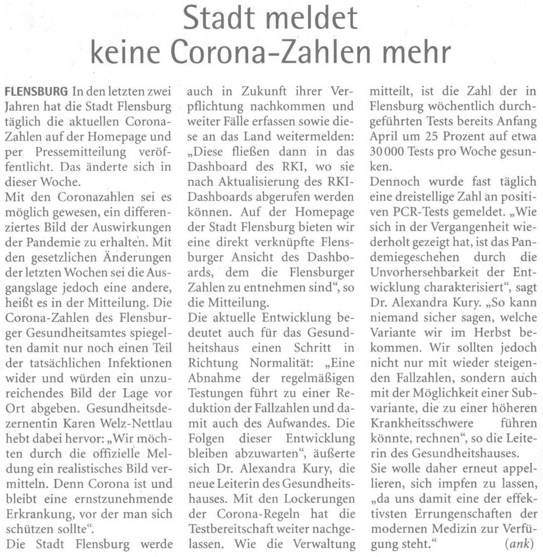 2022 04 24 Corona Zahlen FL wochenschau